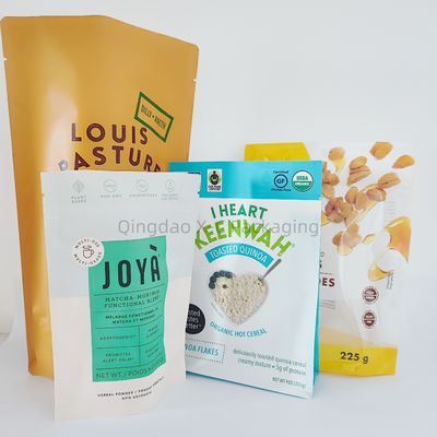 주문 눈물 저항성 플라스틱 서 있는 가방 음식 포장 재 닫을 수 있는 지퍼 봉지 소매 online manufacture