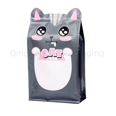 주문 반려동물 식품 정면 하단 플라스틱 먹이 봉지 Zipper 일회용 사용자 정의 디자인 online manufacture