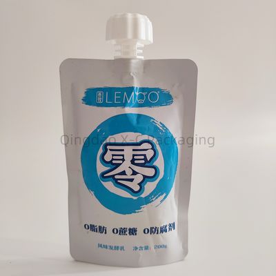 사용자 정의 코너 스푸트 서있는 가방 액체 퓨레 포장용 열 밀폐 봉지