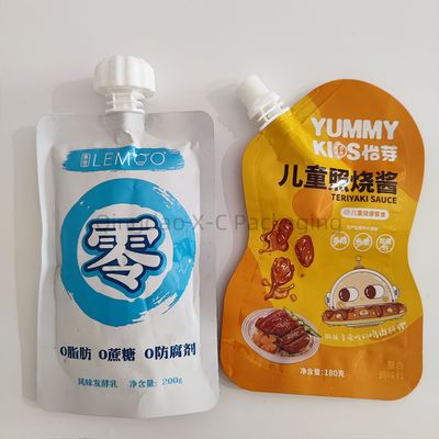 맞춤형 인쇄 스탠드업 가방 코너 또는 상단 스푸트 재사용 노즐