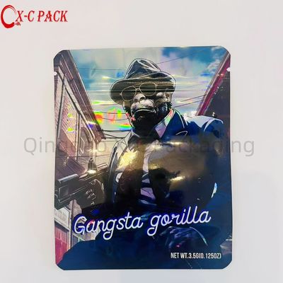 맞춤 인쇄 식용 재사용 3.5g Mylar 가방 Zipper 잠금 과자 플라스틱 포장 알루미늄 엽지 가방 밀폐 된 Zipper 가방